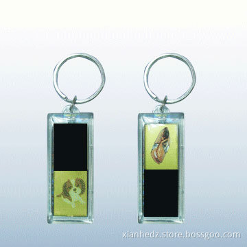 Solar keychain with two sections